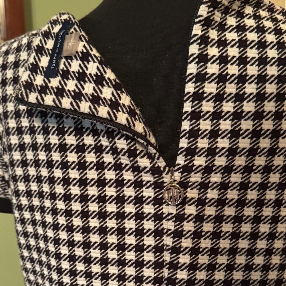 Tommy Hilfiger Black and White Houndstooth Dress - Picture 5 of 6